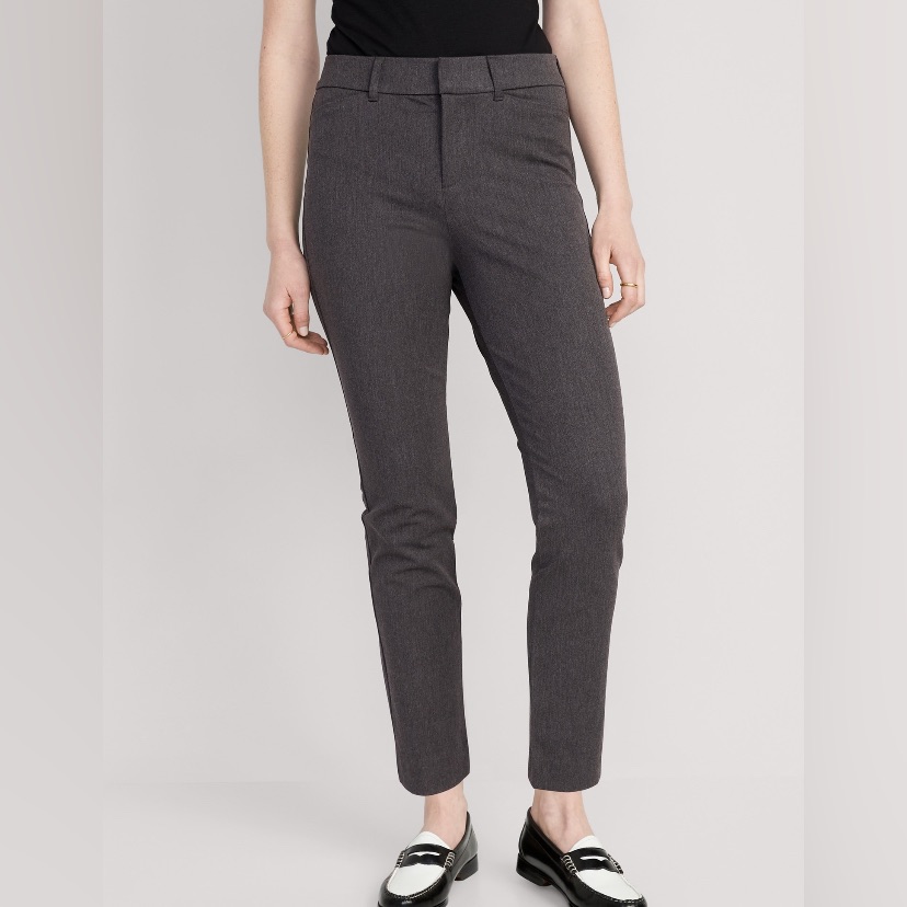 Old Navy Charcoal Grey Pixie Trousers Pants Size 8 Nwt